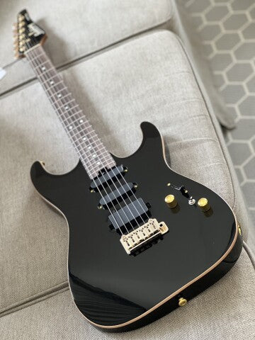 Soloking MS-1 Custom 22 HSS Flat Top พร้อม Rosewood FB สี Black Beauty 