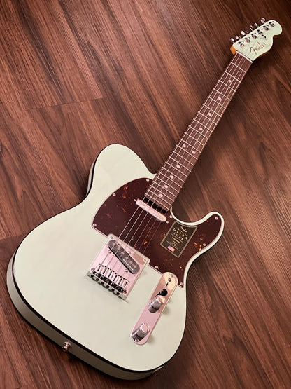Fender American Ultra Luxe Telecaster with Rosewood FB in Transparent Surf Green