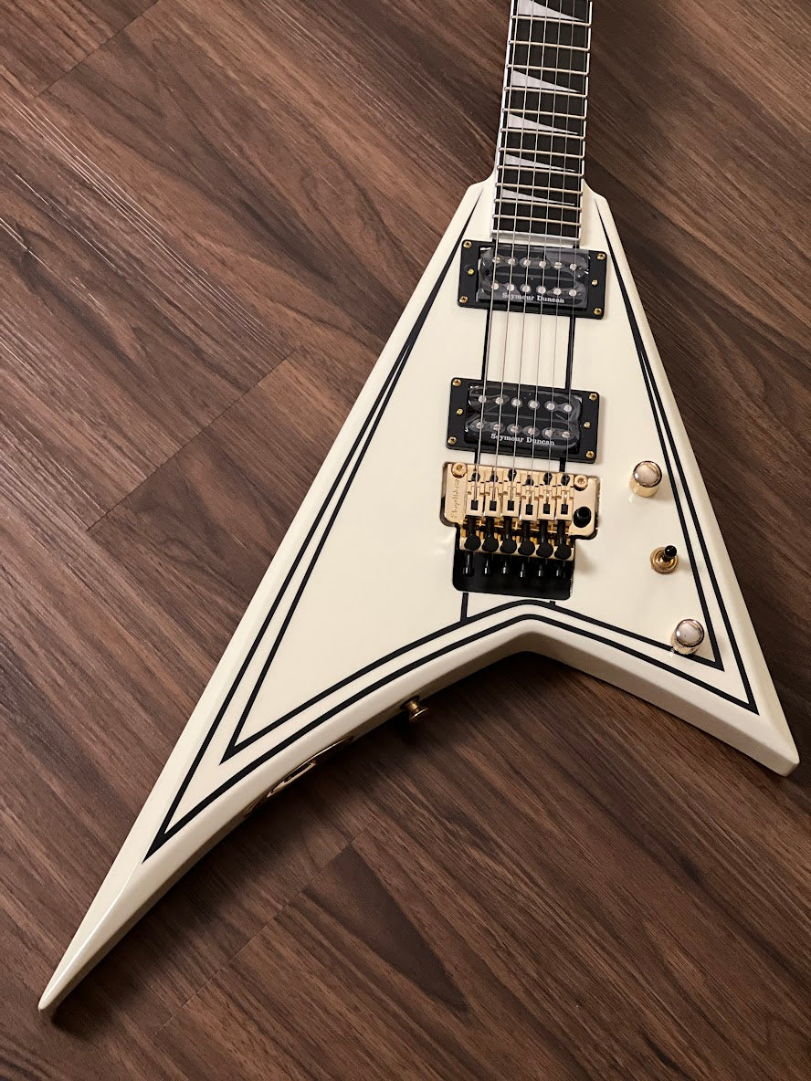 Jackson Rrt3 Jackson Pro Series Rhoads RR3 in Ivory with Black Pinstripes ...