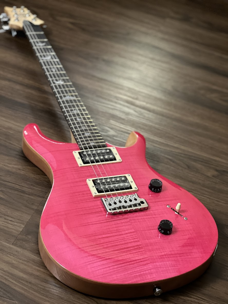 PRS SE Custom 24 - Bonnie Pink with Natural Back