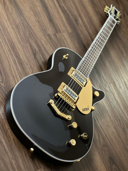 Gretsch G5220G Electromatic Jet BT with V-Stoptail and Gold Hardware in Black Gold
