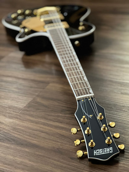 Gretsch G5220G Electromatic Jet BT with V-Stoptail and Gold Hardware in Black Gold