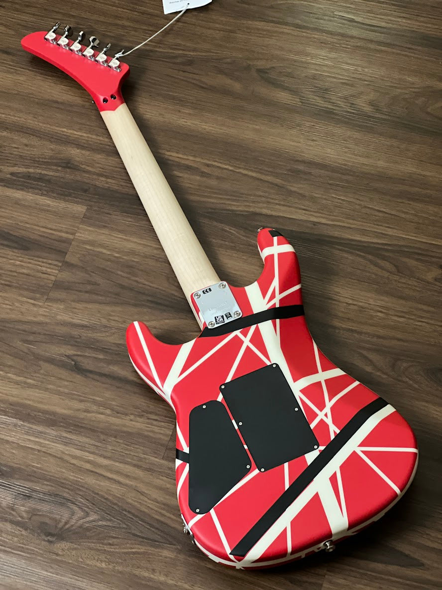 EVH Striped Series 5150 with Maple FB in Red Black White Stripes