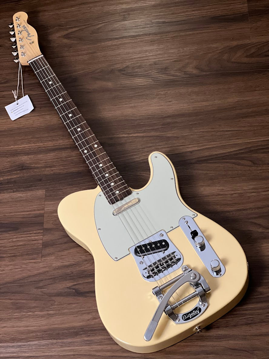 Fender Japan Ltd Ed Traditional 60s Telecaster with Bigsby Rosewood FB in Vintage White
