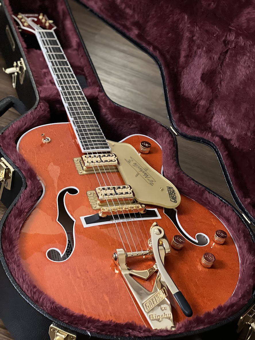 Gretsch G6120TG Players Edition Nashville Hollowbody พร้อม Bigsby สี Orange Stain