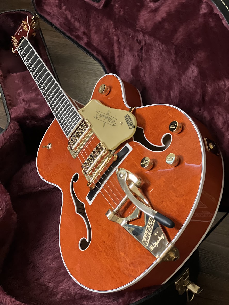 Gretsch G6120TG Players Edition Nashville Hollowbody พร้อม Bigsby สี Orange Stain