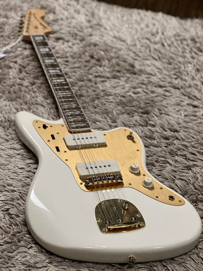 Squier 40th Anniversary Gold Edition Jazzmaster in Olympic White