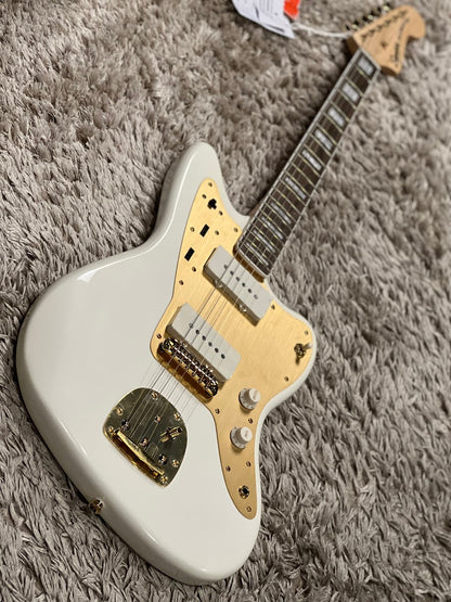 Squier 40th Anniversary Gold Edition Jazzmaster สี Olympic White