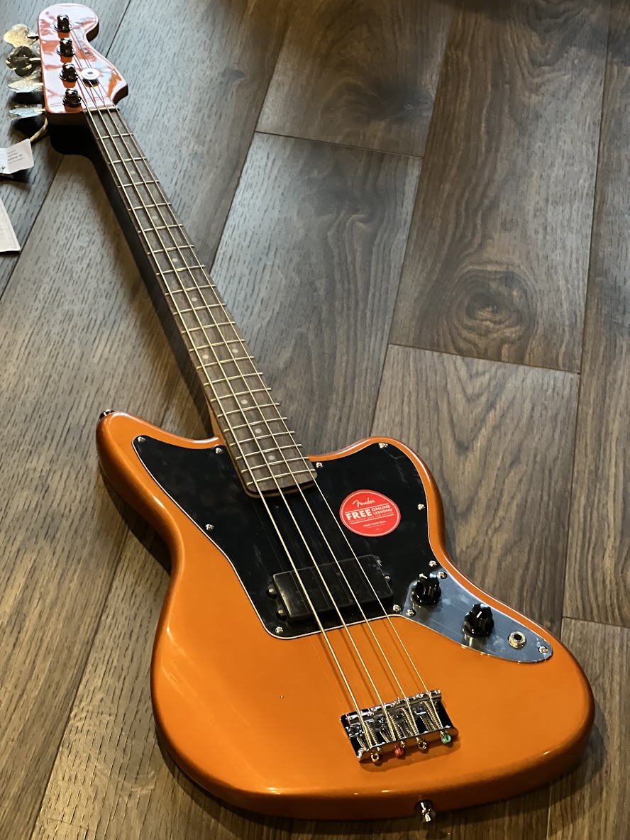 Squier FSR Affinity Series Jag Bass H with Laurel FB in Metallic Orange