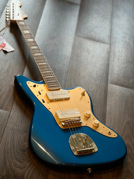Squier 40th Anniversary Gold Edition Jazzmaster in Lake Placid Blue