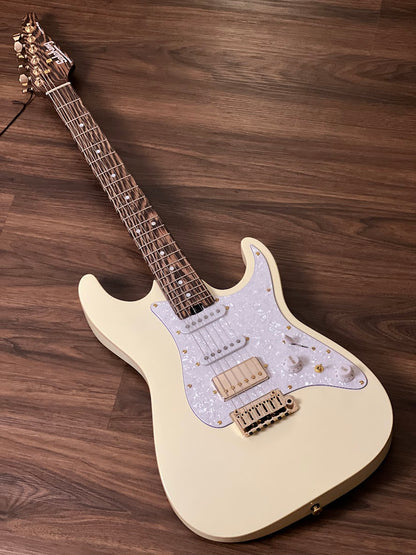 Soloking MS-1 Classic Flat Top in Vintage White with One Piece Wenge Neck Nafiri Special Run