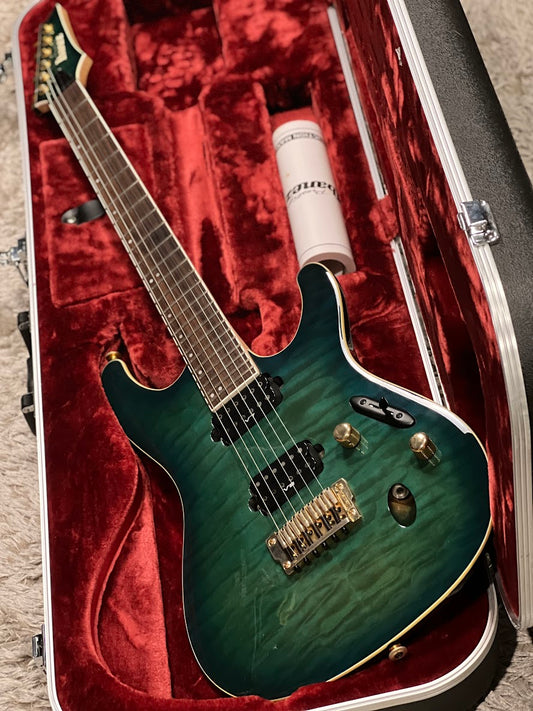 Ibanez S5521Q NGB Prestige in Nebula Green Burst