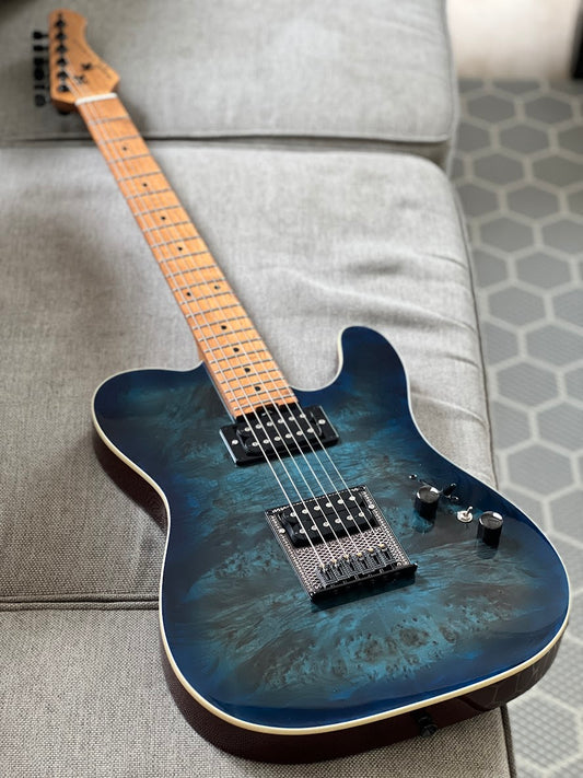 SQOE SETL650 HH Roasted Maple Series in Cobalt Blue Burl