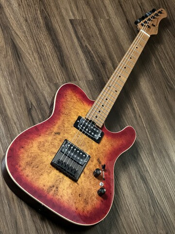 SQOE SETL650 HH Roasted Maple Series in Cherry Sunburst Burl