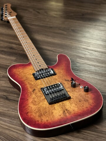 SQOE SETL650 HH Roasted Maple Series in Cherry Sunburst Burl