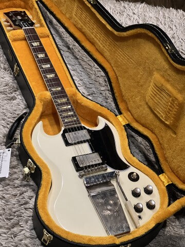 Gibson Custom Shop 1963 SG Standard W/ Maestro Vintage Gloss Polaris White