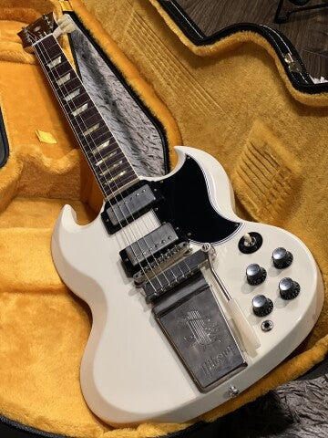 Gibson Custom Shop 1963 SG Standard W/ Maestro Vintage Gloss Polaris White