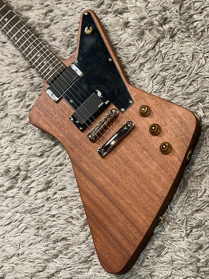 Soloking EX 1958 Mahogany Tribute MOD in Walnut with EMG Pickups and Gold Hardware