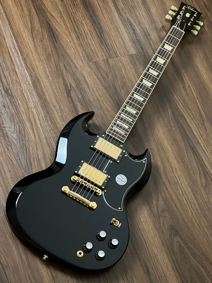 Tokai SG-215 GH BB Premium Series Japan in Black Beauty with Gold Hardware