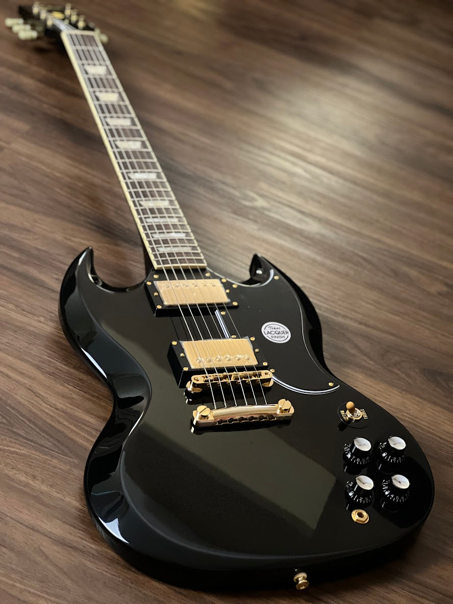 Tokai SG-215 GH BB Premium Series Japan in Black Beauty with Gold Hardware