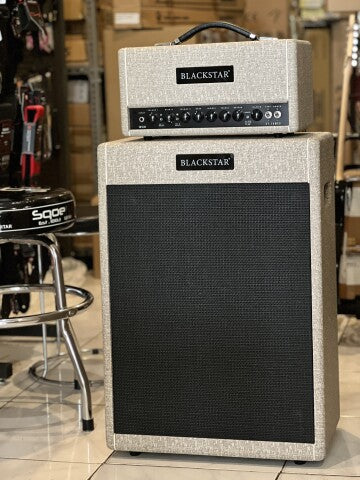 Blackstar St. James 50-watt Tube Head with EL34 Tubes + 212 VOC Cabinet in Fawn