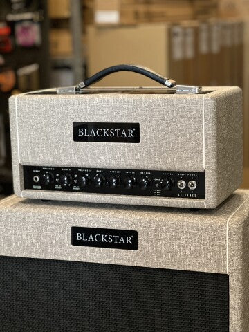 Blackstar St. James 50-watt Tube Head with EL34 Tubes + 212 VOC Cabinet in Fawn