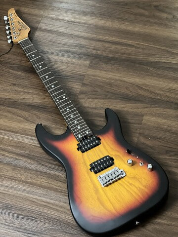 Soloking MS-1 Custom 24 HH Ash Flat Top in Tri Fade Burst