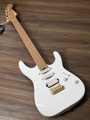 Charvel Pro-Mod DK24 HSS 2PT with Caramelized Maple FB in Snow White