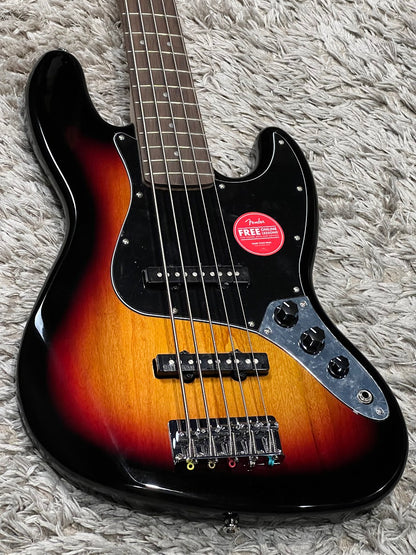 Squier Affinity Series Jazz Bass V 5 String Electric Bass with Laurel FB in 3-Color Sunburst