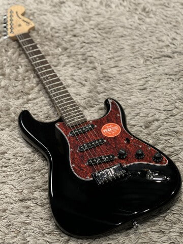 Squier FSR Affinity Series Stratocaster w/Tortoiseshell Pickguard with Laurel FB in Black