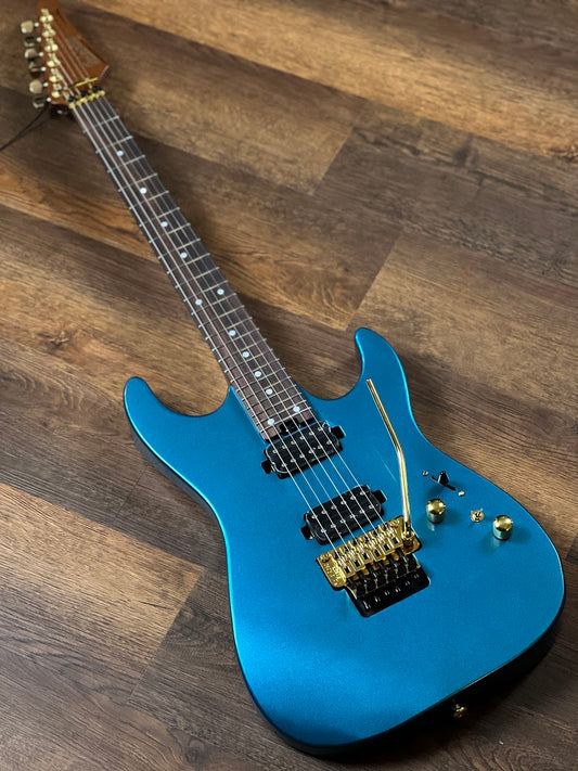 Soloking MS-1 Custom 24 HH FR Flat Top in Miami Blue Nafiri Special Run