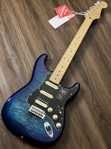 Fender Limited Edition Player HSS Stratocaster Plus Top with Maple FB in Blue Burst