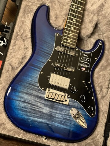 Fender American Ultra HSS Stratocaster with Ebony FB in Denim Burst