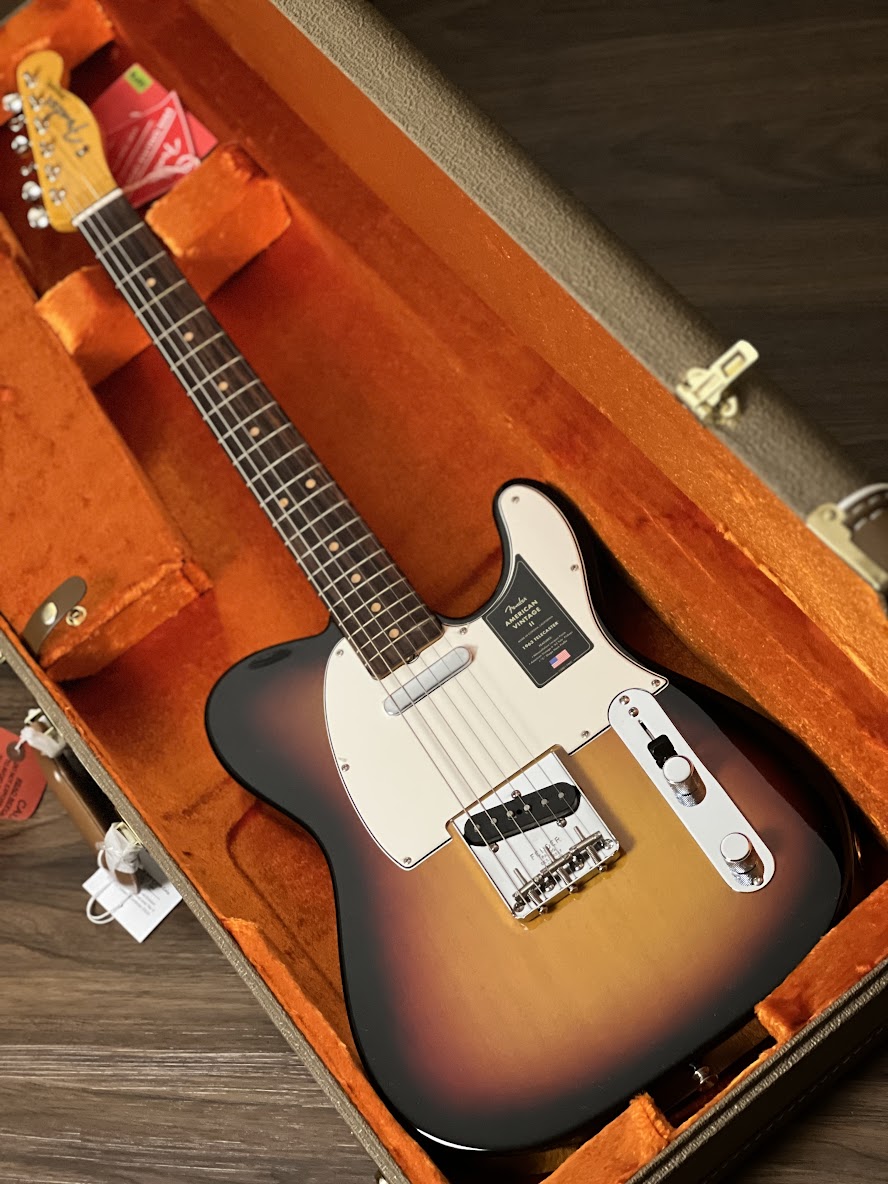 Fender American Vintage II 63 Telecaster พร้อม Rosewood FB สี 3-Tone Sunburst