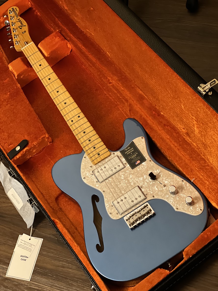 Fender American Vintage II 72 Telecaster Thinline พร้อม Maple FB สี Lake Placid Blue