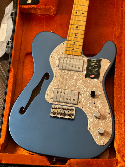 Fender American Vintage II 72 Telecaster Thinline พร้อม Maple FB สี Lake Placid Blue