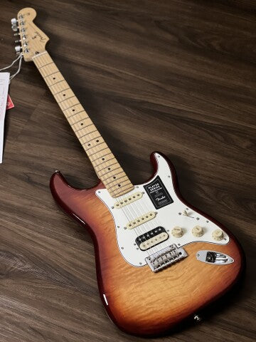 Fender Limited Edition Player Plus Top Stratocaster HSS พร้อม Maple FB สี Sienna Sunburst