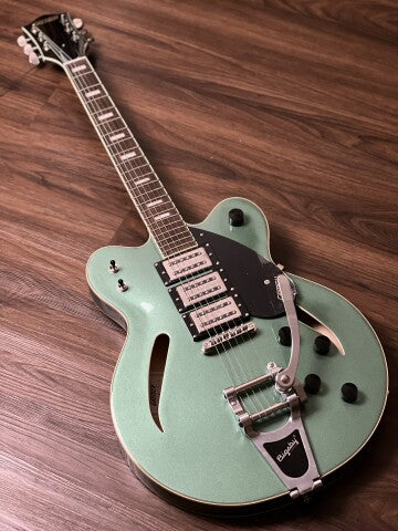Gretsch FSR G2627T Streamliner Center Block 3 ปิ๊กอัพพร้อม Bigsby สี Georgia Green