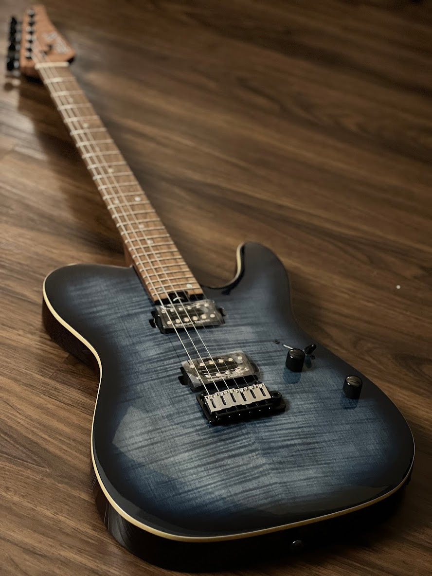 SLX Raven Modern Pro 24 HH in Faded Blue Burst with Roasted Maple FB
