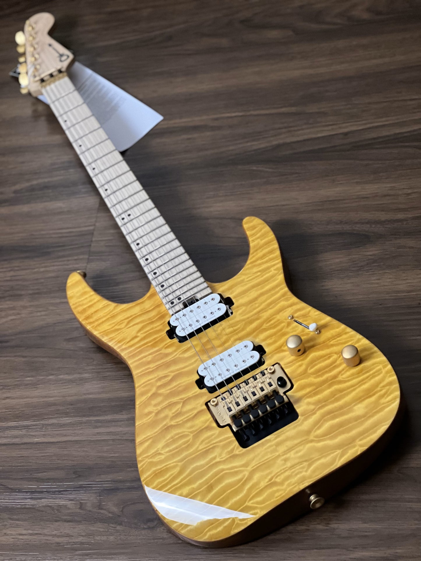 Charvel Pro Mod DK24 HH w/ Floyd Rose with Maple FB in Dark Amber