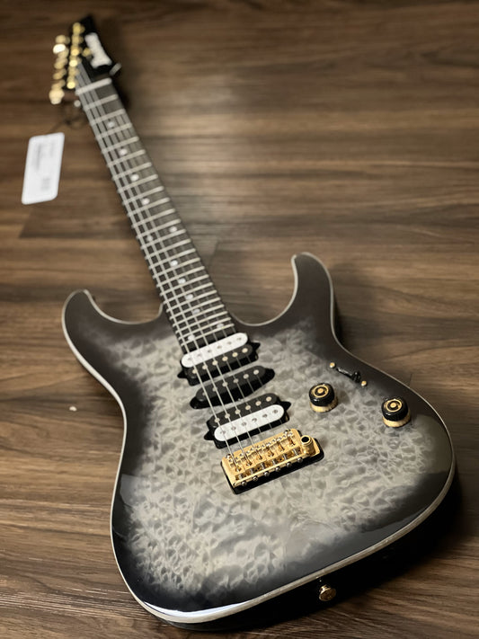 Ibanez Premium AZ47P1QM-BIB w/Case in Black Ice Burst