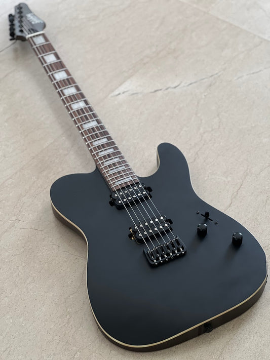 Soloking MT-1 Deluxe HH 24 Neck Thru ใน Satin Black Matte Nafiri Special Run 