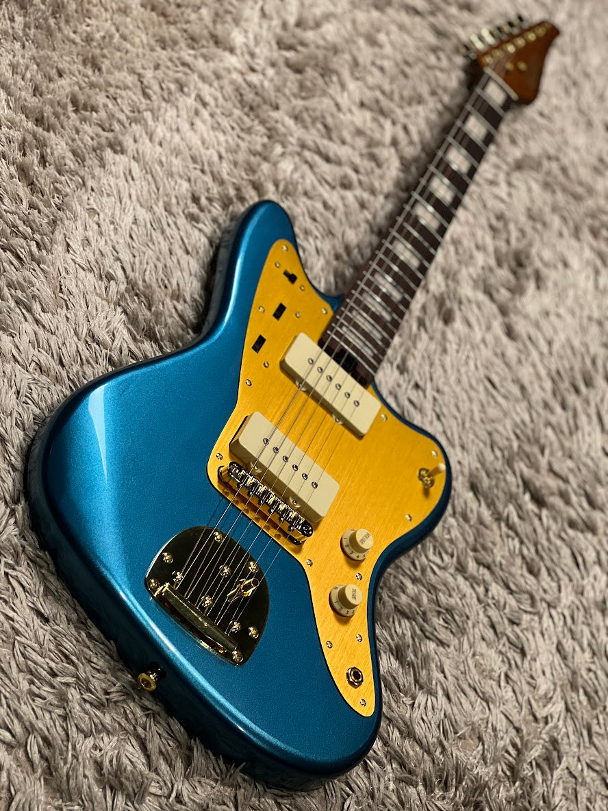 Soloking JM40 Offset Deluxe in Lake Placid Blue with Gold Hardware