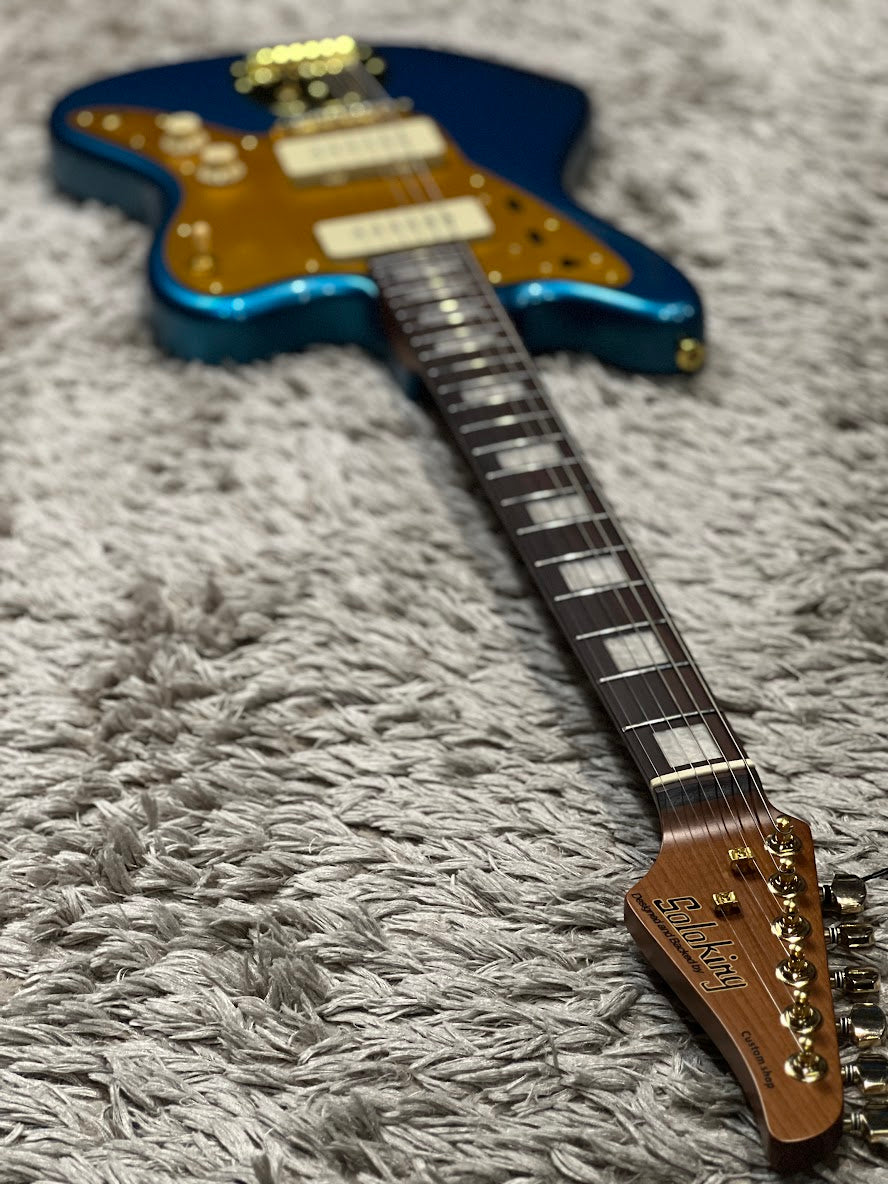 Soloking JM40 Offset Deluxe in Lake Placid Blue with Gold Hardware
