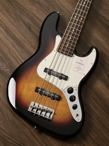 Fender Japan Hybrid II Jazz Bass V Guitar with RW FB in 3-Color Sunburst