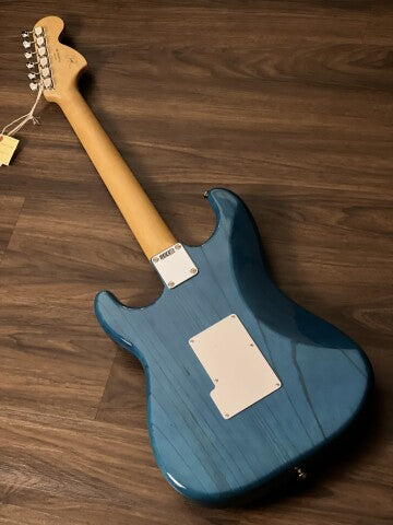 Fender Michiya Haruhata Stratocaster พร้อม RW FB สี Caribbean Blue Trans
