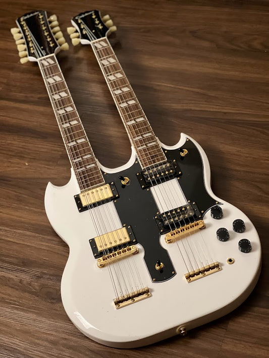 Epiphone G-1275 Custom Doubleneck in Alpine White