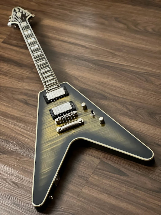 Epiphone Flying V Prophecy in Yellow Tiger Aged Gloss