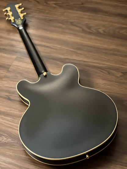Epiphone Emily Wolfe Sheraton Stealth Semi-Hollow in Black Aged Gloss