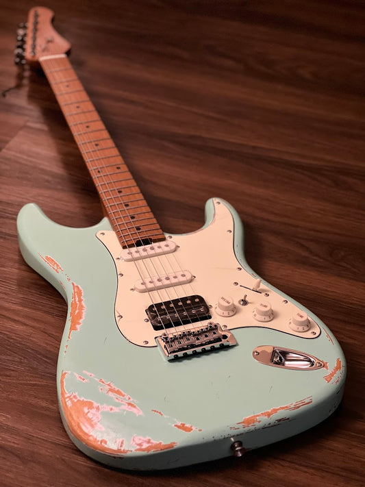 SQOE SEST960 HSS Roasted Maple Series in Surf Green Heavy Relic